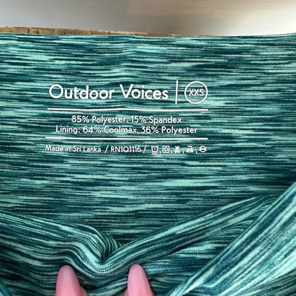 NWT Outdoor Voices Flow 7" Short in Patina Mix XXS - Picture 2 of 5